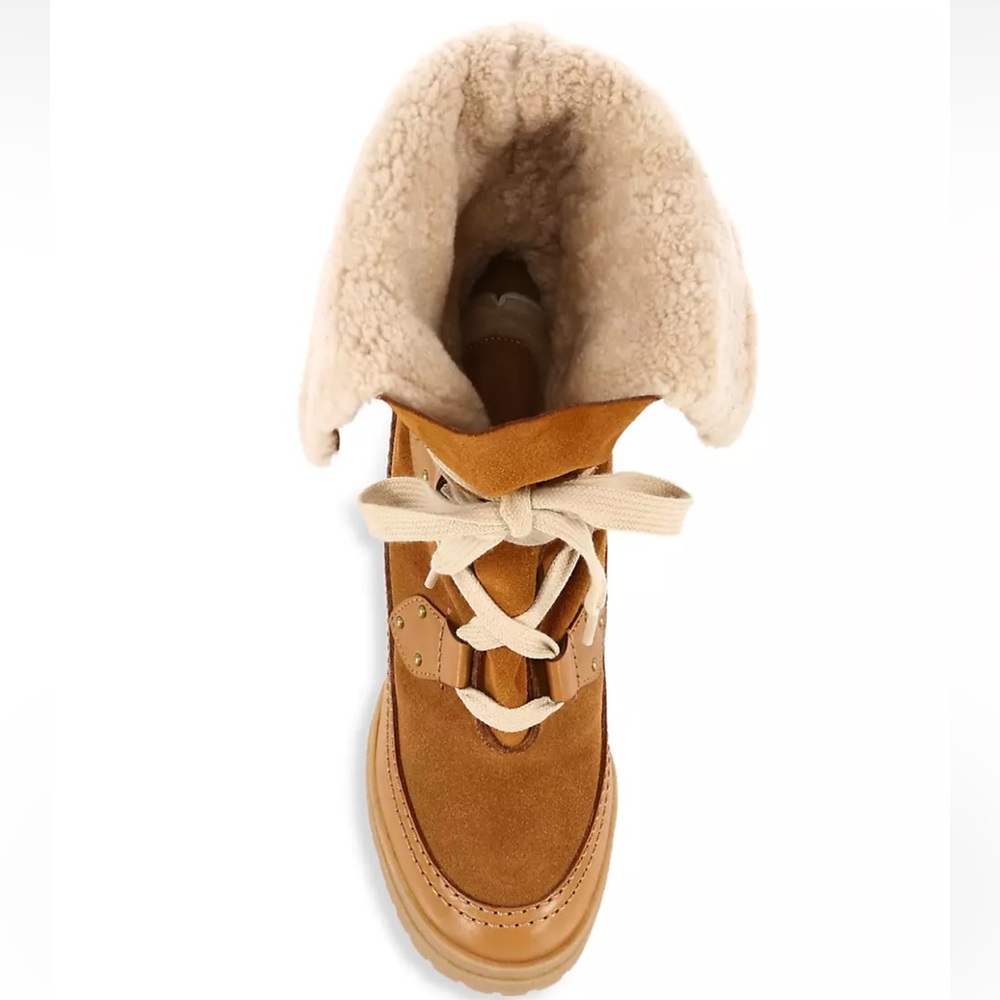 See by Chloé Verena Shearling High Block Heel Booties - Picture 12 of 16